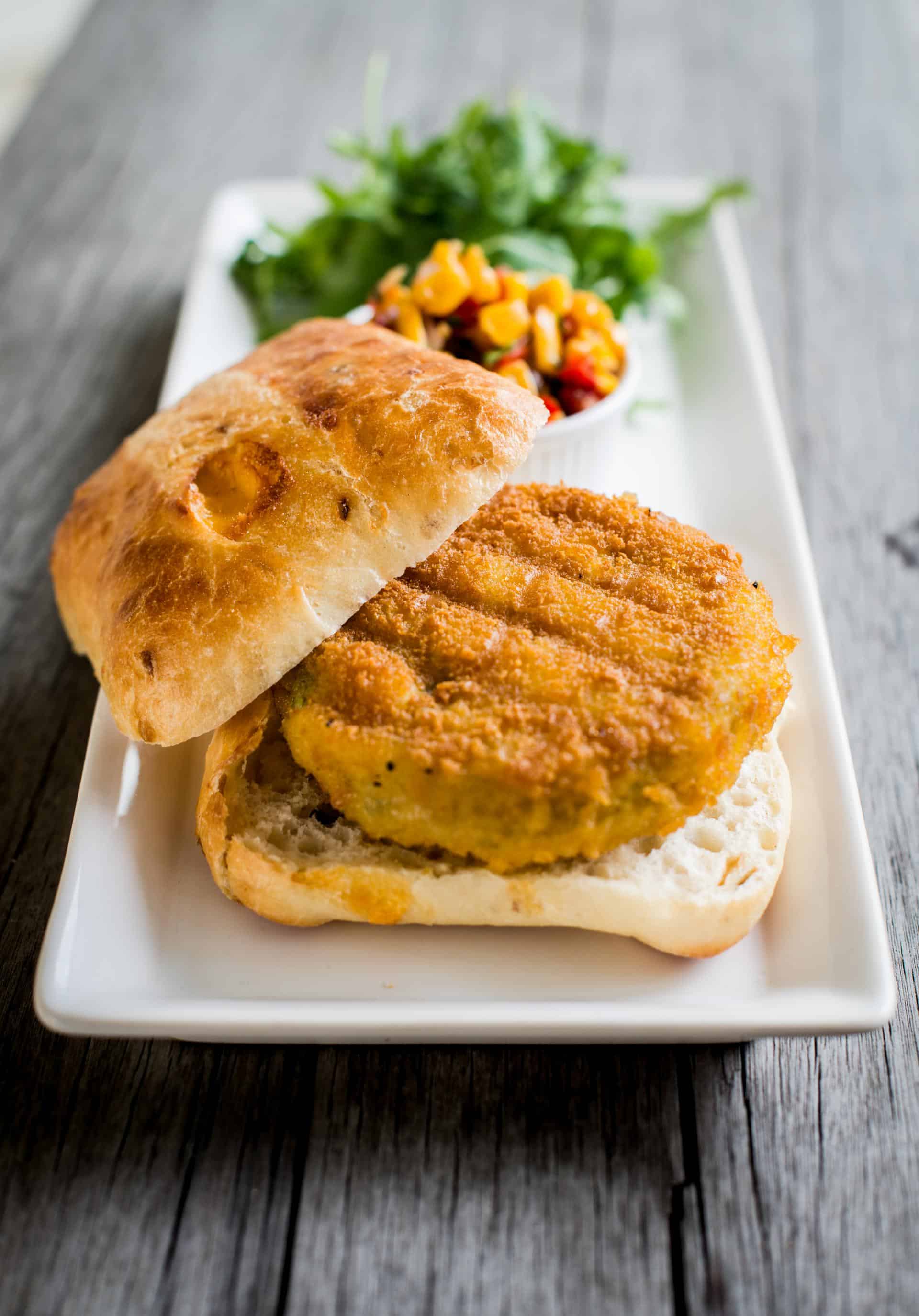 Vegetable Burger with Sweetcorn Relish Simple Parenting